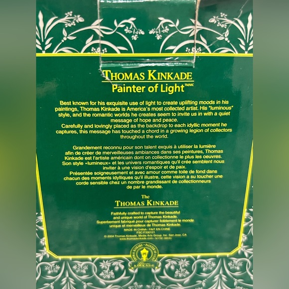 Thomas Kinkade Painter of Light Vintage Ornament - Picture 6 of 6